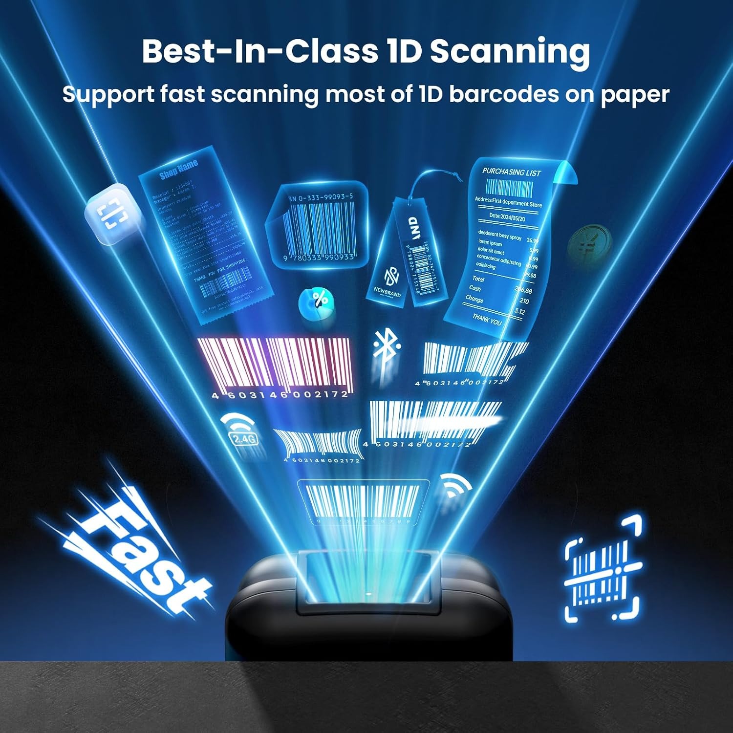EYOYO Mini Barcode Scanner 1D  - Industrial Laser Beam 评论和价格