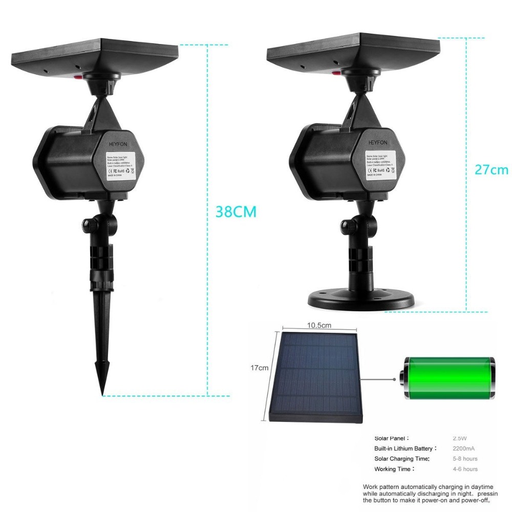 6W LED Solar Landscape Lightin - Industrial Laser Projector 评论和价格