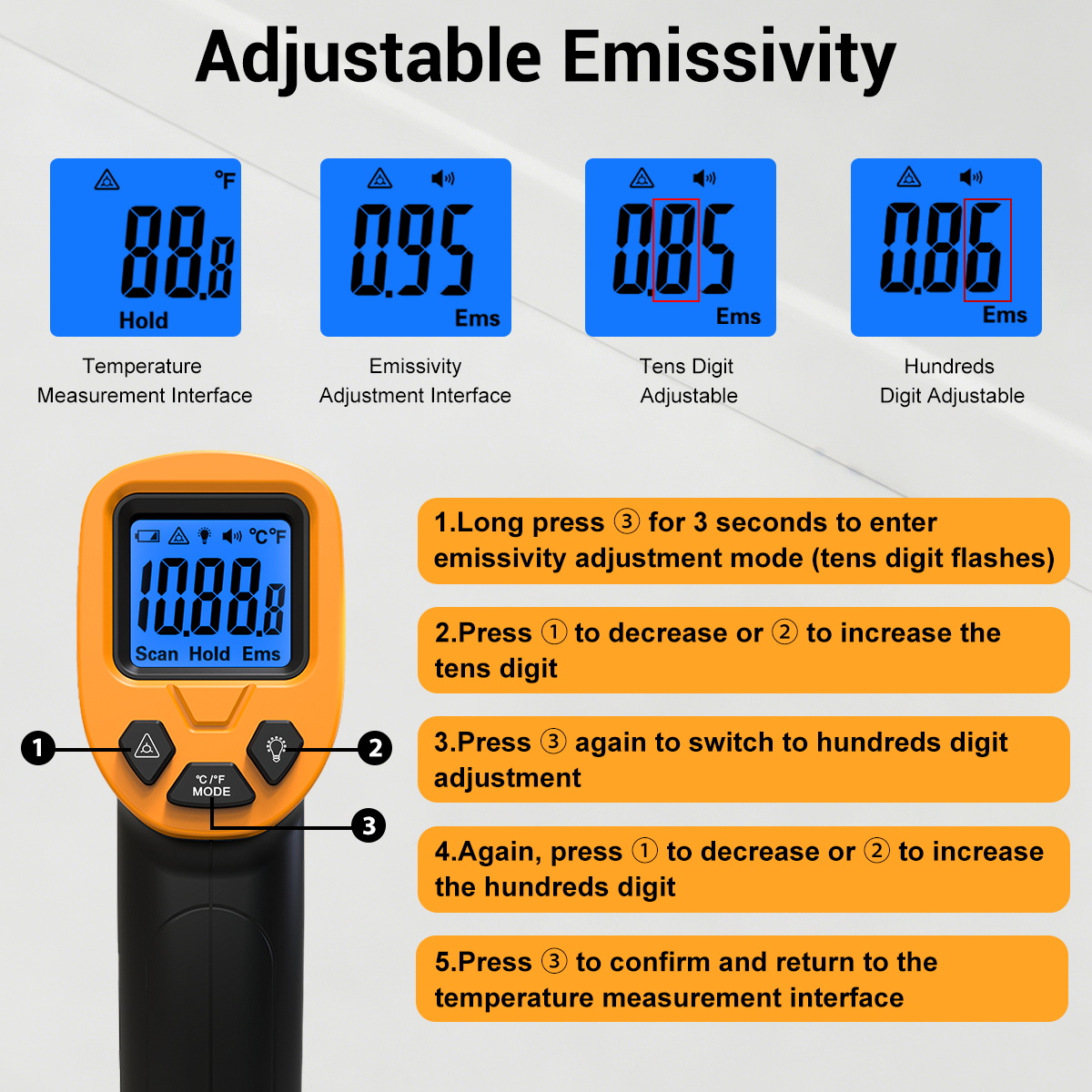 LAOLAU JD 16 Infrared Thermome - Industrial Laser Temperature 评论和价格