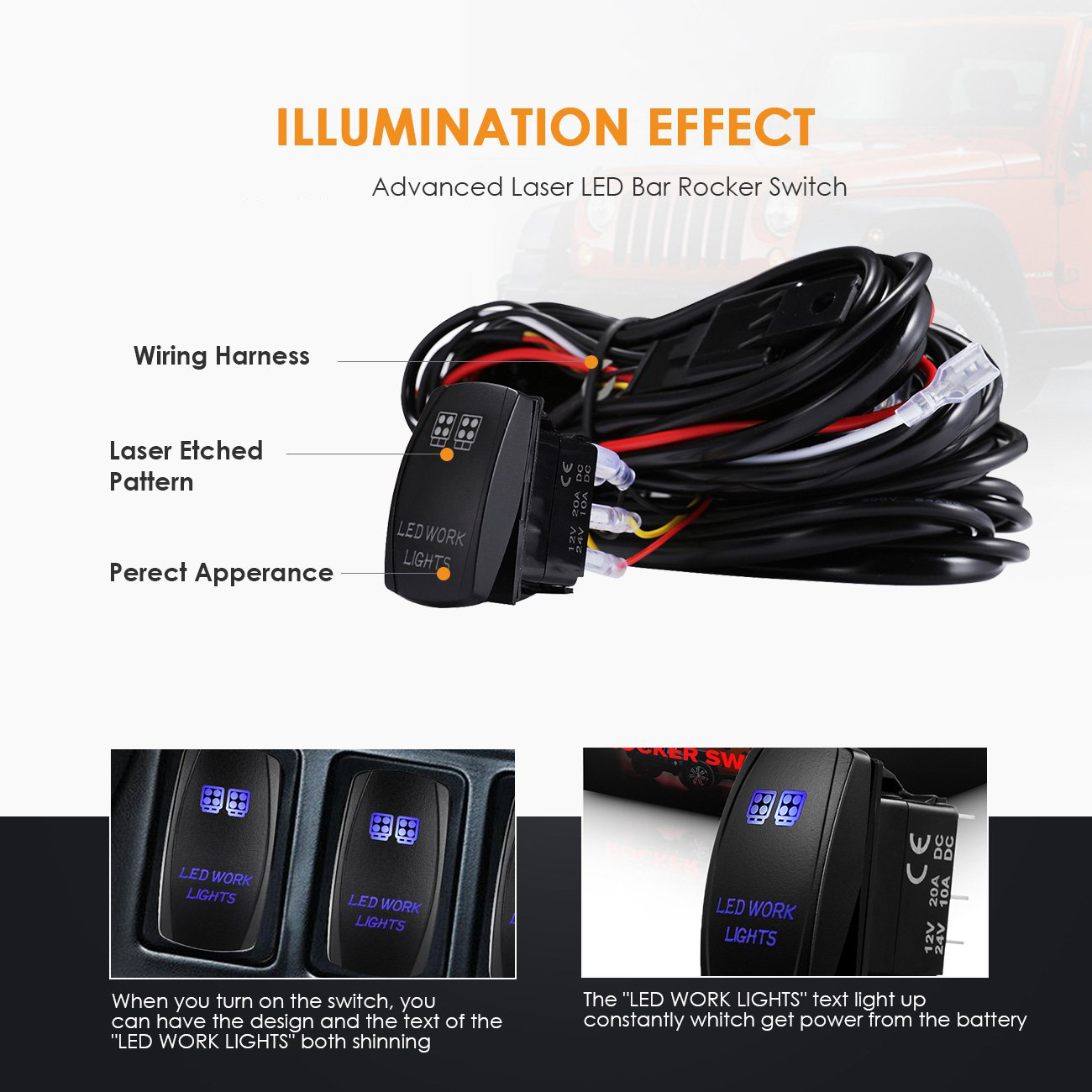 LED Light Bar Wiring Harness K - Industrial Laser Beam 评论和价格