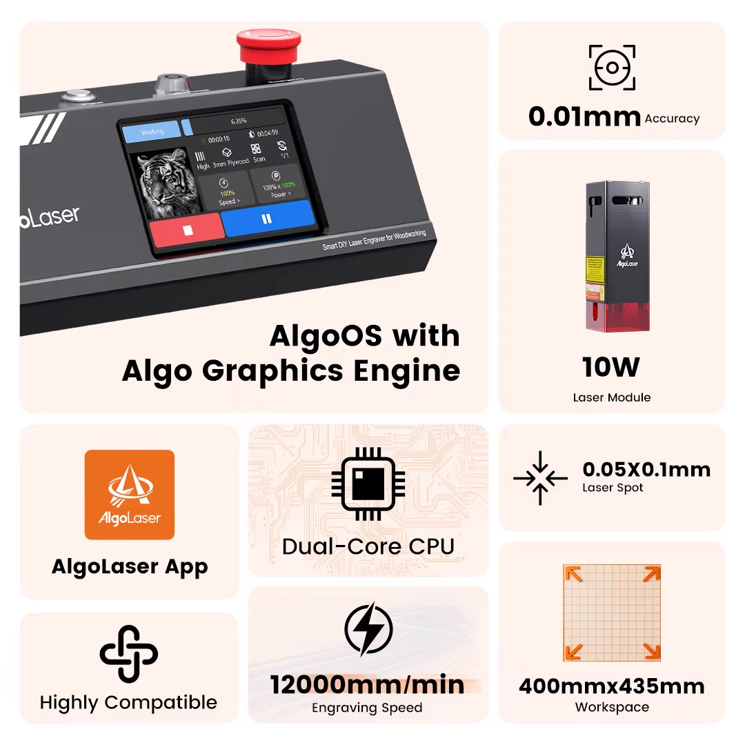 Algolaser DIY Table 40*43cm CN - Industrial Acrylic Laser Cutter 评论和价格