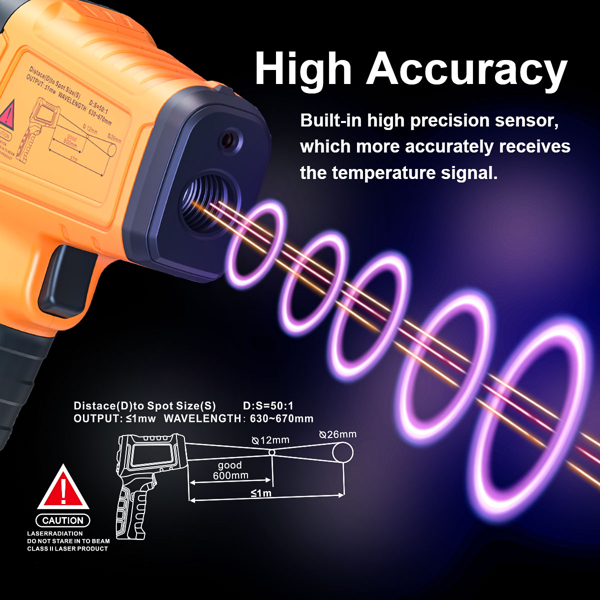 DT1000 DT1600 Infrared Thermom - Industrial Laser Temperature 评论和价格