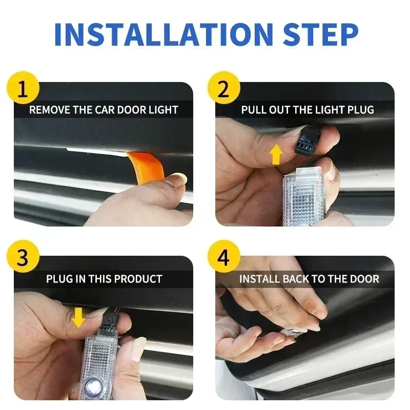 2/4Pcs Car Door Welcome LED Pr - Industrial Laser Projection 评论和价格