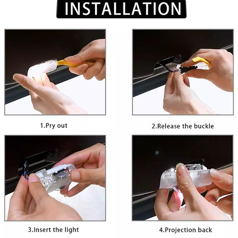 2Pcs Car LED Door Welcome Warn - Industrial Laser Projection 评论和价格