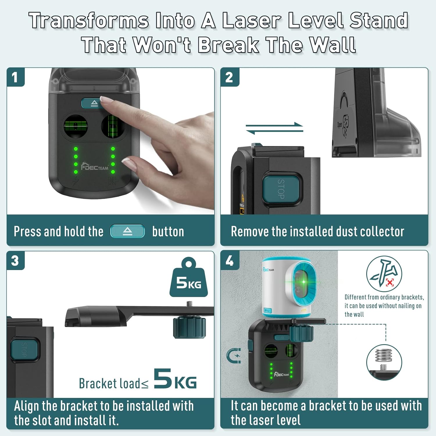 Decteam 4-in-1 Laser Level Dus - Industrial Laser Drill 评论和价格