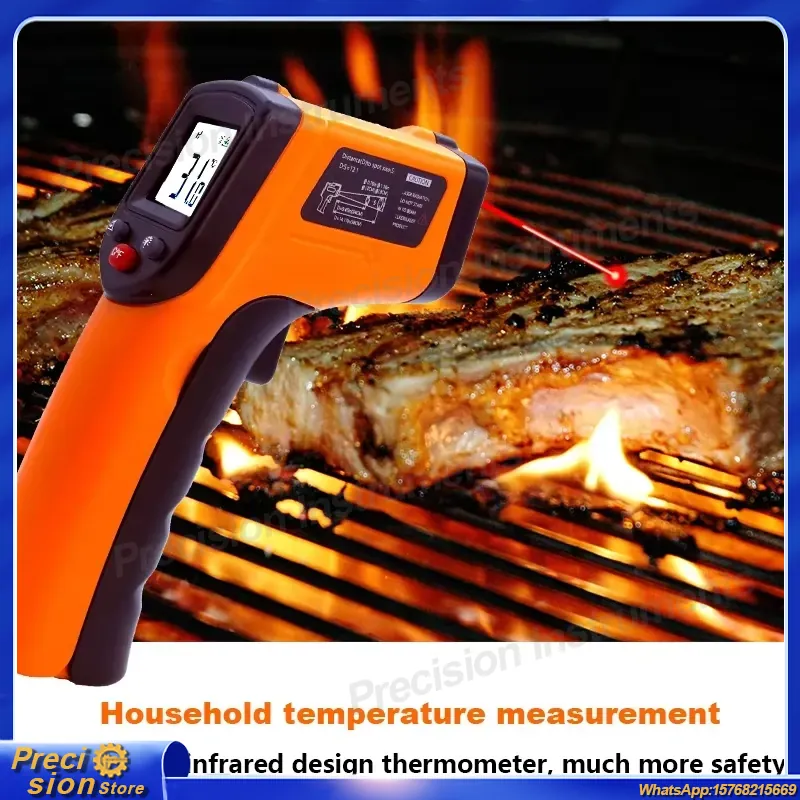Infrared Thermometer Gun Non C - Industrial Laser Temperature 评论和价格
