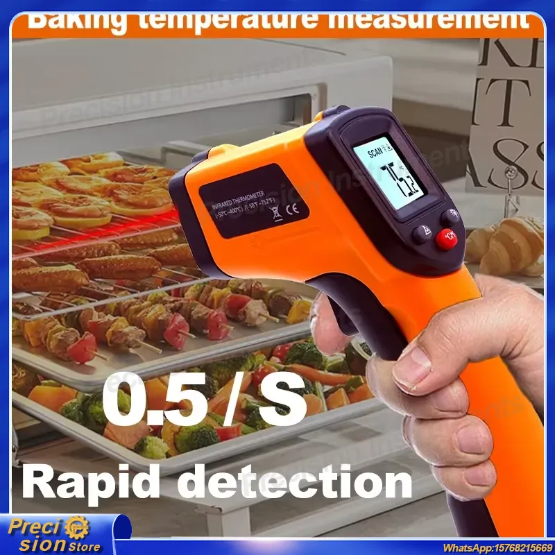 Infrared Thermometer Gun Non C - Industrial Laser Temperature 评论和价格